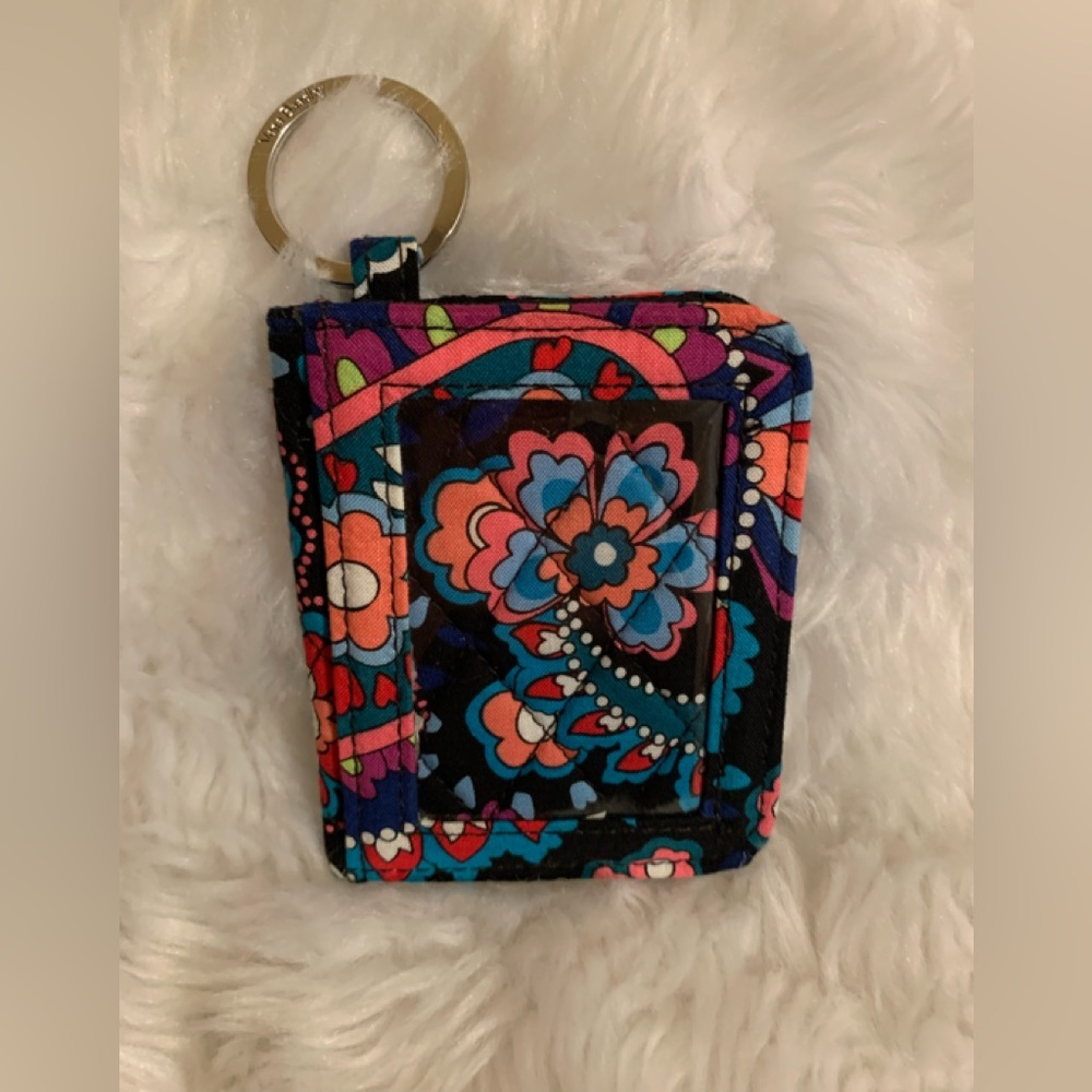 VERA BRADLEY multi color paisley small id/card wallet VVGUC+